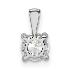 14k White Gold 3/4 carat Certified Lab Grown Diamond VS/SI+ G+ Round Complete Four Prong Pendant