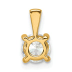 14k 3/4 carat Certified Lab Grown Diamond VS/SI+ G+ Round Complete Four Prong Pendant