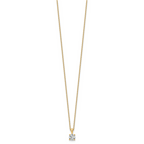 14k 3/4 carat Certified Lab Grown Diamond VS+ F+ Round Complete 18 inch Four Prong Pendant Necklace