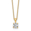 14k 3/4 carat Certified Lab Grown Diamond VS/SI+ G+ Round Complete 18 inch Four Prong Pendant Necklace