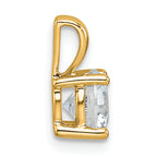 14k 1 carat Lab Grown Diamond VS/SI+ G+ Round Complete Four Prong Pendant