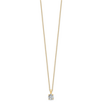 14k 1 carat Certified Lab Grown Diamond VS+ F+ Round Complete 18 inch Four Prong Pendant Necklace