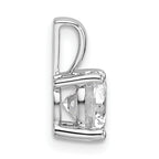 14k White Gold 1 1/2 carat Certified Lab Grown Diamond VS/SI+ G+ Round Complete Four Prong Pendant