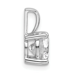 14k White Gold 1 1/2 carat Certified Lab Grown Diamond VS+ F+ Round Complete Four Prong Pendant