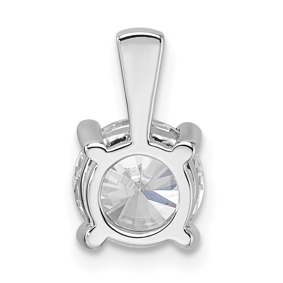14k White Gold 1 1/2 carat Certified Lab Grown Diamond VS/SI+ G+ Round Complete Four Prong Pendant