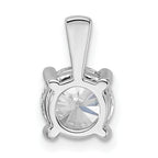 14k White Gold 1 1/2 carat Certified Lab Grown Diamond VS+ F+ Round Complete Four Prong Pendant