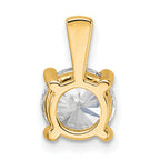 14k 1 1/2 carat Certified Lab Grown Diamond VS+ F+ Round Complete Four Prong Pendant