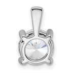 14k White Gold 2 carat Lab Grown Diamond VS+ F+ Round Complete Four Prong Pendant