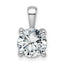 14k White Gold 2 carat Lab Grown Diamond VS/SI+ G+ Round Complete Four Prong Pendant