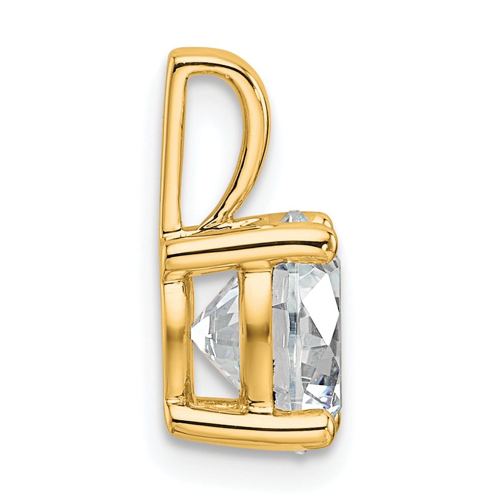 14k 2 carat Certified Lab Grown Diamond VS+ F+ Round Complete Four Prong Pendant