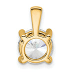 14k 2 carat Lab Grown Diamond VS+ F+ Round Complete Four Prong Pendant