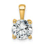 14k 2 carat Certified Lab Grown Diamond VS+ F+ Round Complete Four Prong Pendant