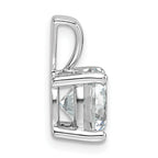 14k White Gold 2 1/2 carat Certified Lab Grown Diamond VS+ F+ Round Complete Four Prong Pendant
