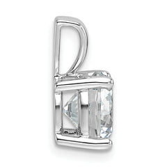 14k White Gold 2 1/2 carat Certified Lab Grown Diamond VS+ F+ Round Complete Four Prong Pendant