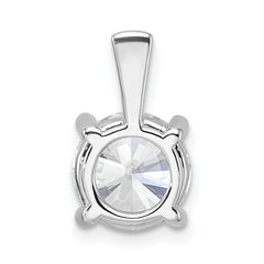 14k White Gold 2 1/2 carat Certified Lab Grown Diamond VS+ F+ Round Complete Four Prong Pendant
