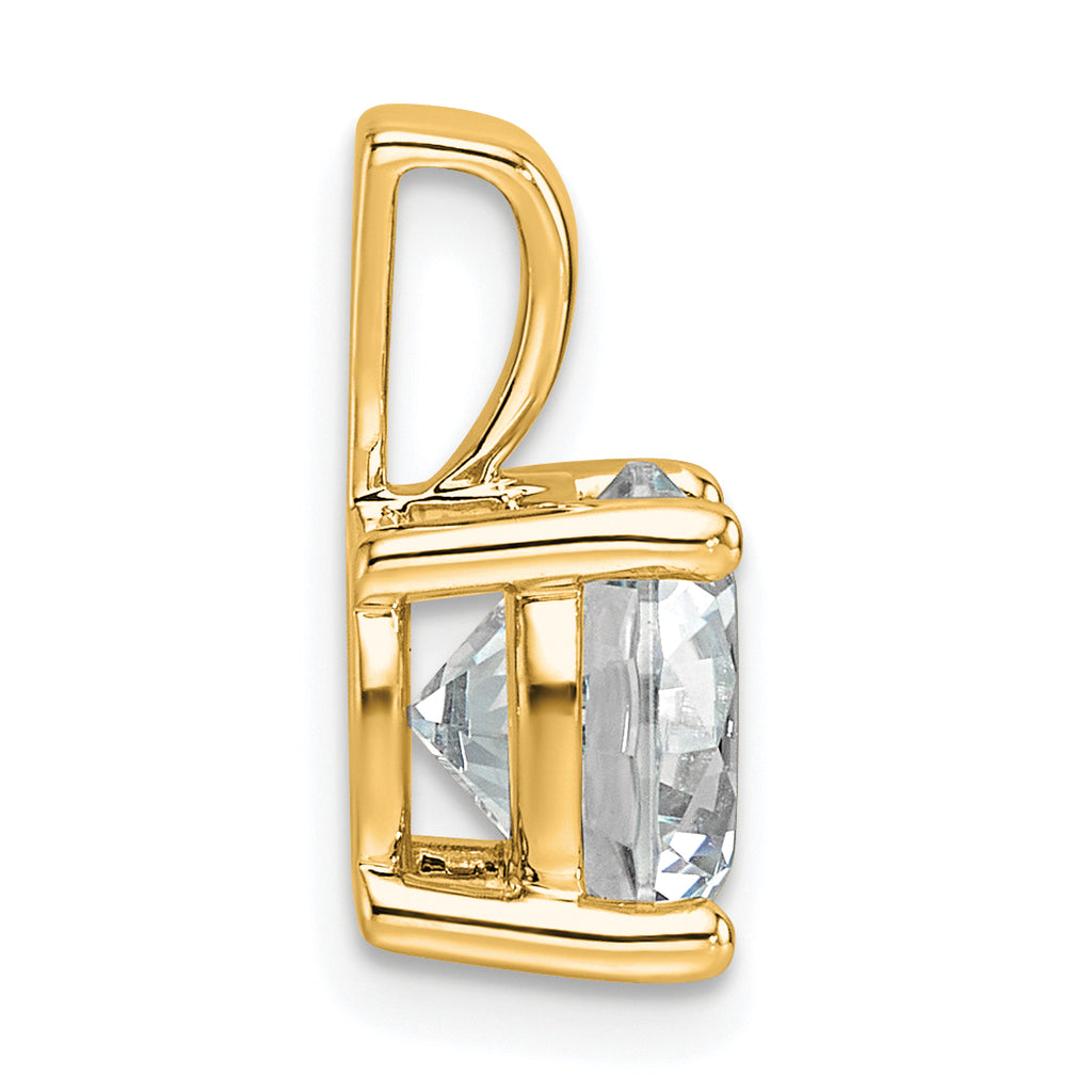 14k 2 1/2 carat Certified Lab Grown Diamond VS/SI+ G+ Round Complete Four Prong Pendant
