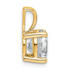 14k 2 1/2 carat Certified Lab Grown Diamond VS/SI+ G+ Round Complete Four Prong Pendant
