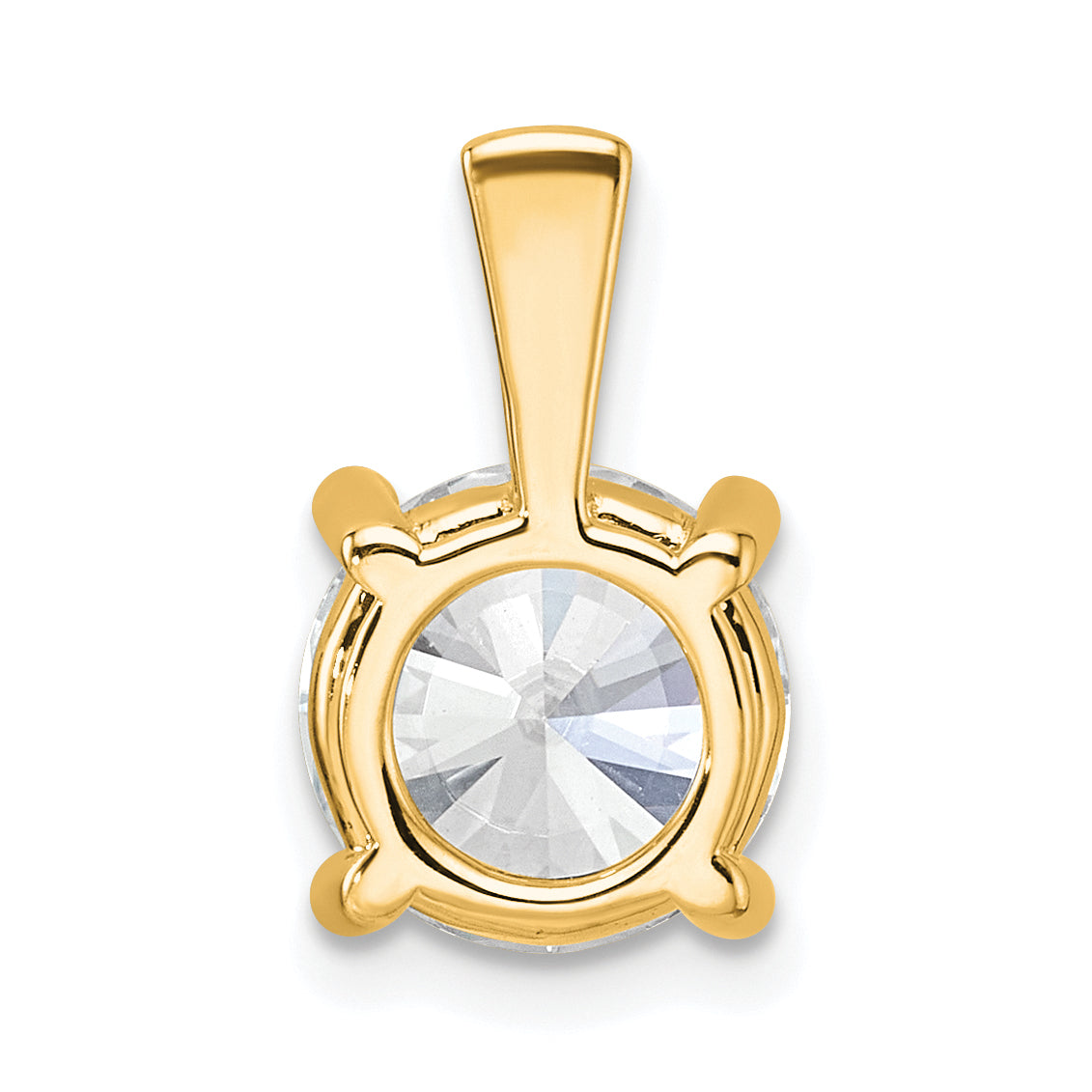14k 2 1/2 carat Lab Grown Diamond VS/SI+ G+ Round Complete Four Prong Pendant