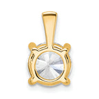 14k 2 1/2 carat Lab Grown Diamond VS/SI+ G+ Round Complete Four Prong Pendant
