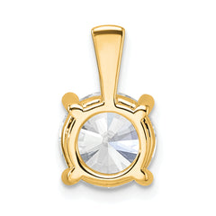14k 2 1/2 carat Lab Grown Diamond VS/SI+ G+ Round Complete Four Prong Pendant