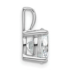 14k White Gold 3 carat Lab Grown Diamond VS/SI+ G+ Round Complete Four Prong Pendant