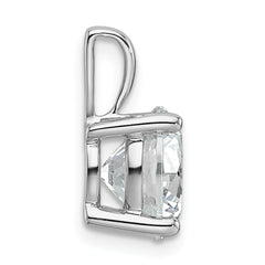 14k White Gold 3 carat Certified Lab Grown Diamond VS+ F+ Round Complete Four Prong Pendant