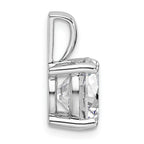 14k White Gold 4 carat Certified Lab Grown Diamond VS+ F+ Round Complete Four Prong Pendant
