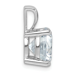 14k White Gold 5 carat Certified Lab Grown Diamond VS/SI+ G+ Round Complete Four Prong Pendant