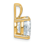 14k 5 carat Lab Grown Diamond VS+ F+ Round Complete Four Prong Pendant
