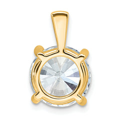 14k 5 carat Certified Lab Grown Diamond VS/SI+ G+ Round Complete Four Prong Pendant
