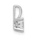 14k White Gold 1/2 carat Lab Grown Diamond VS/SI+ G+ Princess Complete Four Prong Pendant