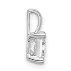 14k White Gold 1 1/2 carat Certified Lab Grown Diamond VS+ F+ Princess Complete Four Prong Pendant