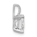 14k White Gold 2 1/2 carat Lab Grown Diamond VS/SI+ G+ Princess Complete Four Prong Pendant