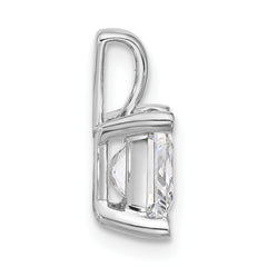 14k White Gold 2 1/2 carat Certified Lab Grown Diamond VS+ F+ Princess Complete Four Prong Pendant