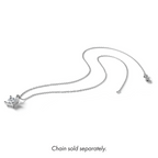 14k White Gold 2 carat Lab Grown Diamond VS+ F+ Princess Complete Four Prong Pendant