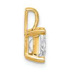 14k 2 1/2 carat Certified Lab Grown Diamond VS/SI+ G+ Princess Complete Four Prong Pendant