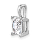 14k White Gold 3 carat Certified Lab Grown Diamond VS/SI+ G+ Princess Complete Four Prong Pendant