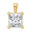 14k 5 carat Certified Lab Grown Diamond VS/SI+ G+ Princess Complete Four Prong Pendant