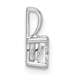 14k White Gold 1/2 carat Certified Lab Grown Diamond VS/SI+ G+ Oval Complete Four Prong Pendant