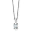 14k White Gold 1/2 carat Lab Grown Diamond VS/SI+ G+ Oval Complete 18 inch Four Prong Pendant Necklace