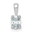 14k White Gold 1/2 carat Lab Grown Diamond VS/SI+ G+ Oval Complete Four Prong Pendant