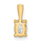 14k 1/2 carat Lab Grown Diamond VS/SI+ G+ Oval Complete Four Prong Pendant