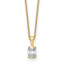 14k 1/2 carat Certified Lab Grown Diamond VS+ F+ Oval Complete 18 inch Four Prong Pendant Necklace