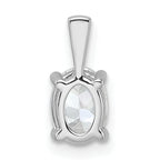 14k White Gold 3/4 carat Certified Lab Grown Diamond VS/SI+ G+ Oval Complete Four Prong Pendant