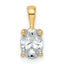 14k 3/4 carat Certified Lab Grown Diamond VS/SI+ G+ Oval Complete Four Prong Pendant