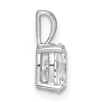 14k White Gold 1 carat Lab Grown Diamond VS/SI+ G+ Oval Complete Four Prong Pendant