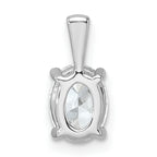 14k White Gold 1 carat Certified Lab Grown Diamond VS+ F+ Oval Complete Four Prong Pendant