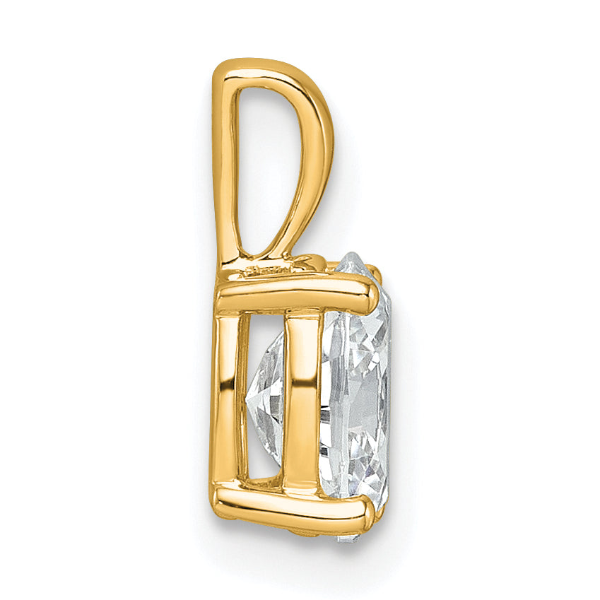 14k 1 carat Lab Grown Diamond VS/SI+ G+ Oval Complete Four Prong Pendant