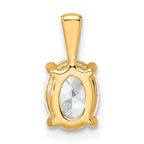14k 1 carat Certified Lab Grown Diamond VS+ F+ Oval Complete Four Prong Pendant