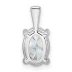 14k White Gold 2 carat Certified Lab Grown Diamond VS+ F+ Oval Complete Four Prong Pendant
